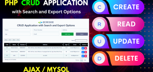 How to Build a CRUD App using PHP MYSQL